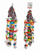 Jouet oiseau bois fun cubes multicolore 55cm