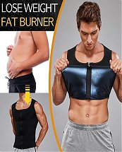 Débardeur Sport Effet Sauna Minceur avec Zipper Pour Homme - SWEAT SHAPER