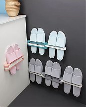 Organisateur de chaussures pliant 3-en-1 pour salle de bain