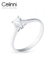 Bague Solitaire Diamant PROMESSE Or Blanc 0.50 Carat