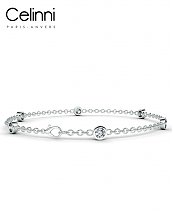 Bracelet Diamants BUBBLE Or Blanc 0.60 Carat