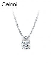 Pendentif Diamant Pakita Or Blanc 0.40 Carat