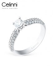 Bague Solitaire Diamant PAMINA Or Blanc 0.80 Carat