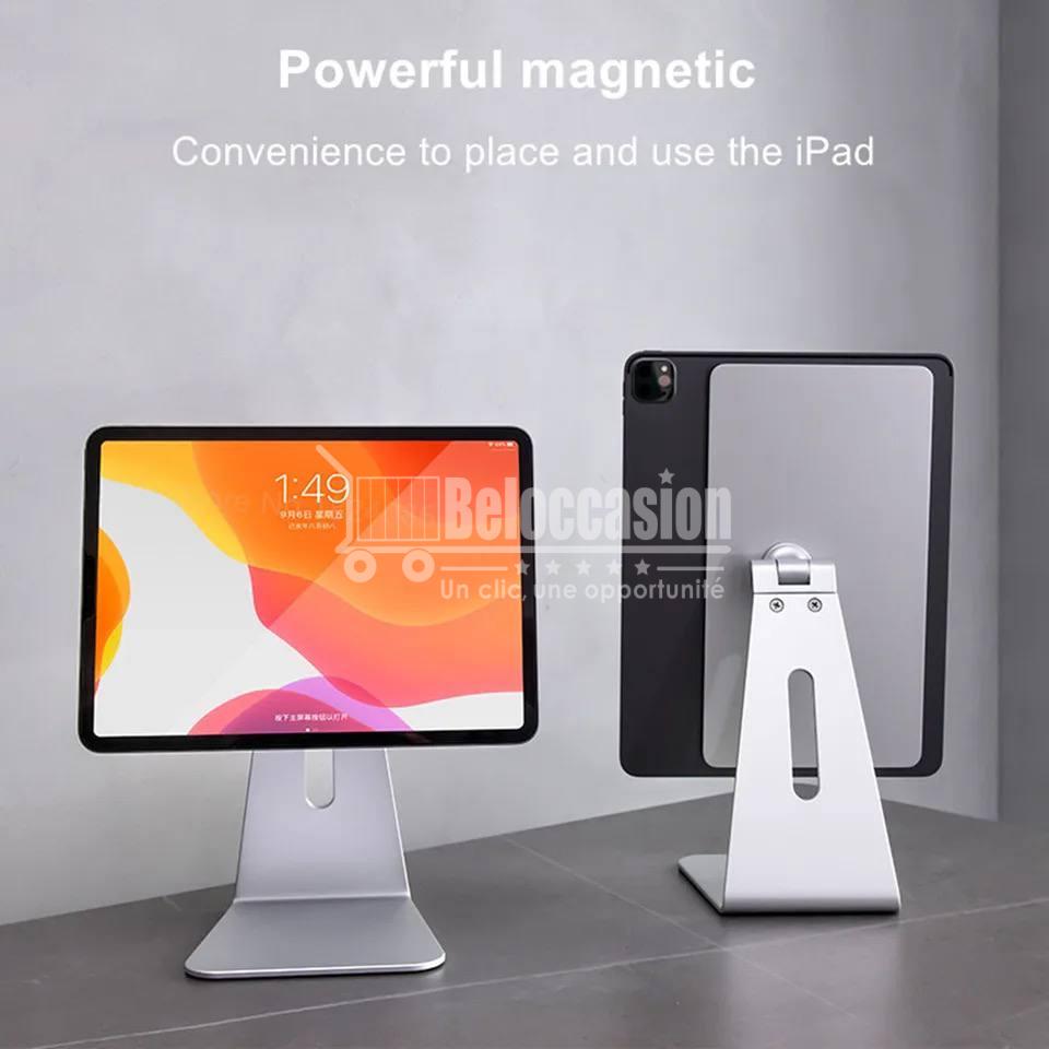 Support magnétique en aluminium réglable pour tablette iPad Pro et iPa
